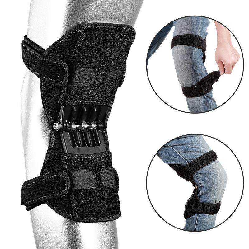 Yoomee 1 Pair Knee Protection Booster Power Lift Support Knee Pads Powerful Rebound Spring Force for Sports Hiking Climbing Reduces Soreness Old Cold Leg Protection Deep Care