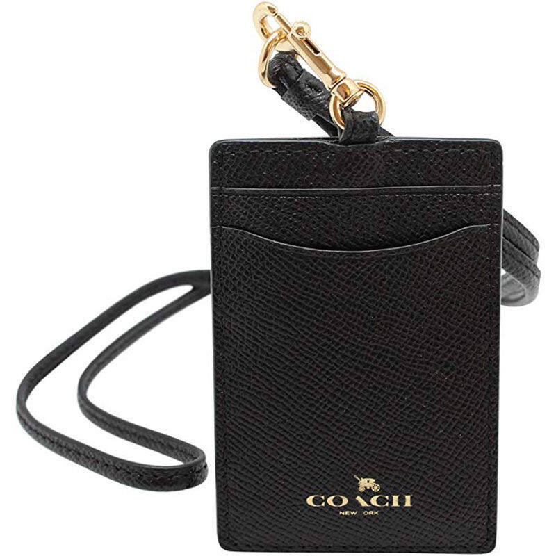 NEW Japanese style Genuine Leather ID Card Badge Holder Staff office worker Subway card case bus Access pass name tag Holders